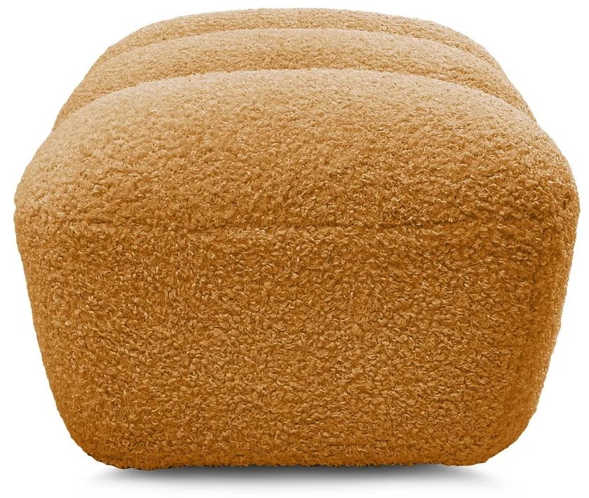 Podnožka z textílie buklé v horčicovej farbe Hippolyte – Bobochic Paris