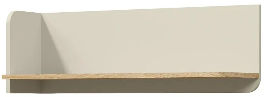 Polička YUKI 14 Sivá béžová/Olejovaný dub