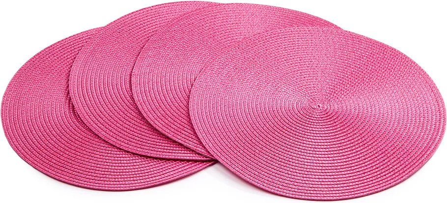 Jahu Prestieranie Deco okrúhle ružová, pr. 35 cm, sada 4 ks