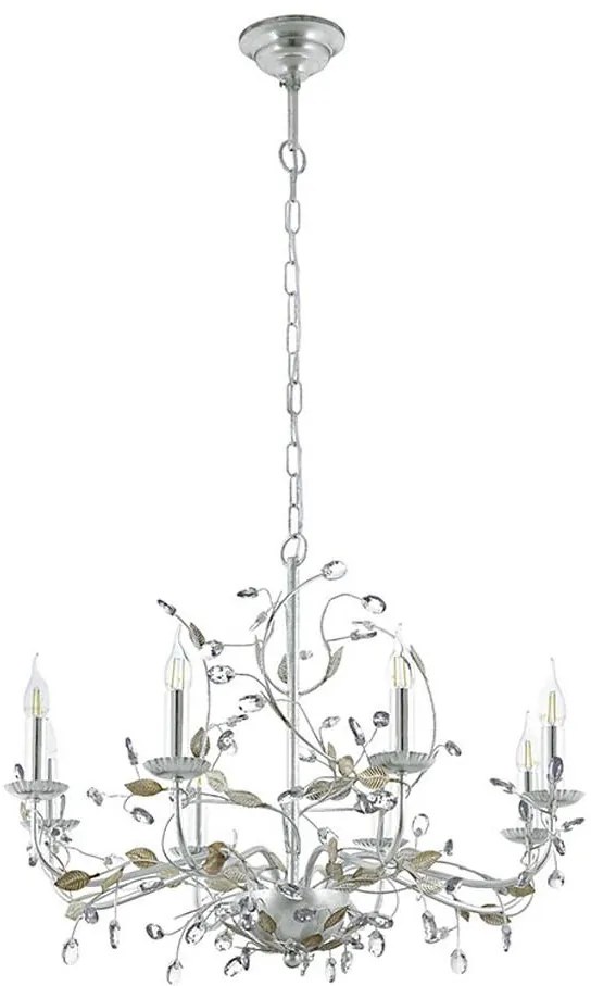 Eglo 49829 - Luster na reťazi FLITWICK 1 8xE14/40W/230V