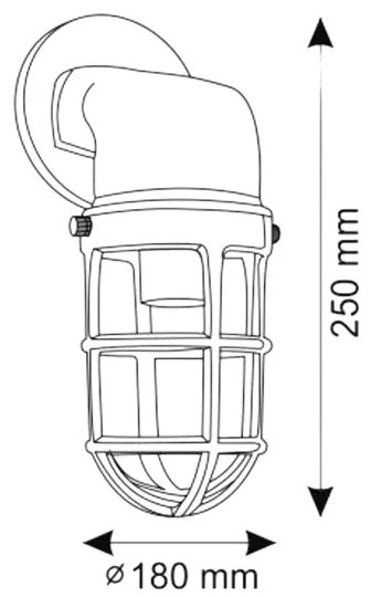 Vonkajšie nástenné svietidlo LUND 1xE27/12W/230V IP44 chróm