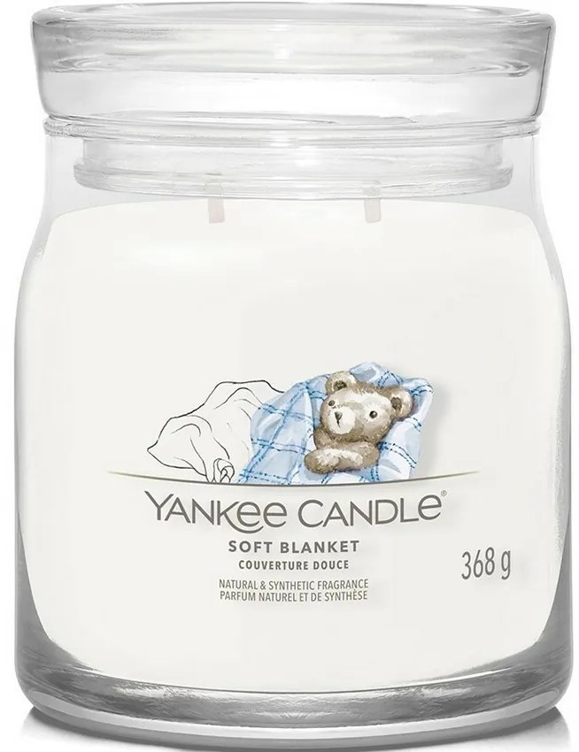 Yankee Candle Signature Soft Blanket vonnásviečka, stredná, 368 g, M