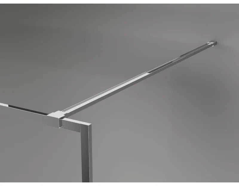 Mexen Kioto-F, sprchová zástena s rámom 120 x 202 cm, 8 mm šedé sklo, chrómový profil, 800-120-104-01-40