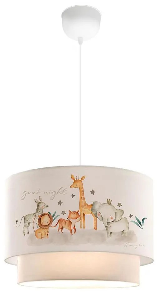 Detský luster CANDY 1xE27/40W/230V biela/hnedá