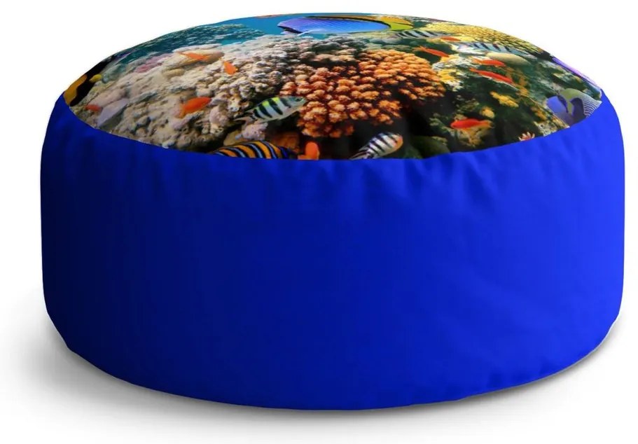 Taburet Circle koralový útes, farebná