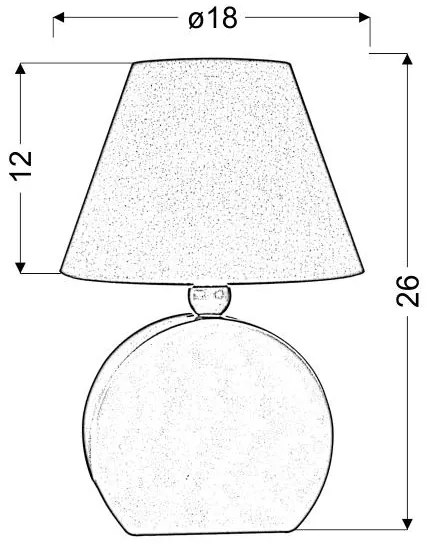 Candellux OFELIA Stolná lampa GAB. MDF 1X40W E14 Orange 41-62478