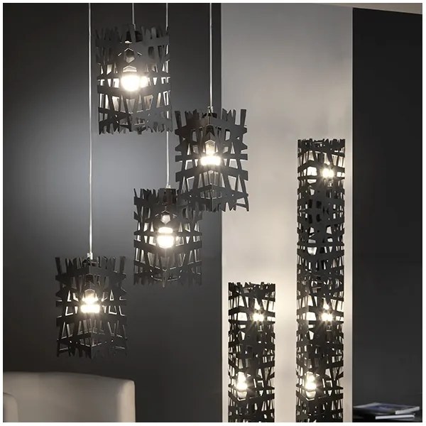 ONLI - Luster na lanku FORESTA 1xE27/15W/230V čierna