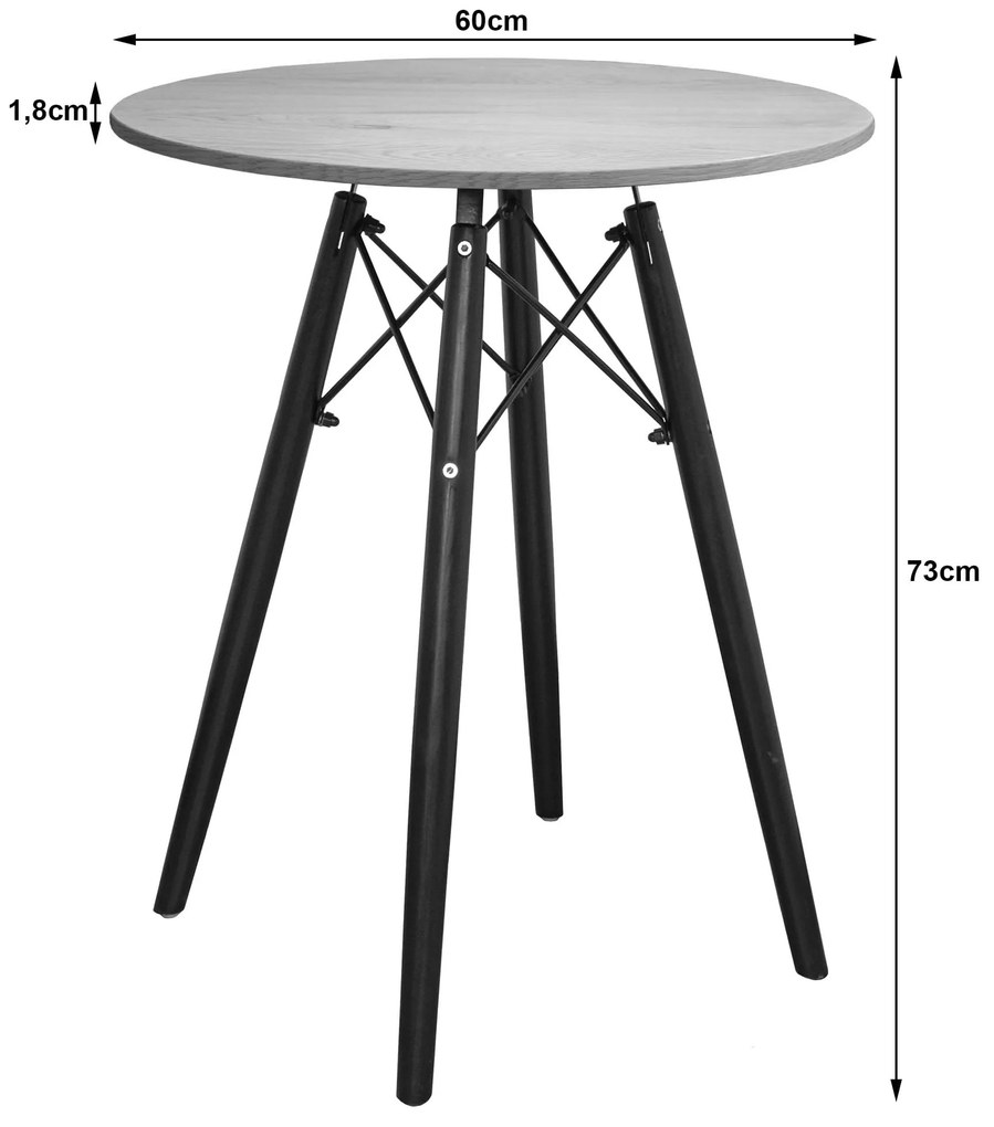 WEllhox TODI Okrúhly stôl 60 cm - jaseňové drevo 9403 20 80 00