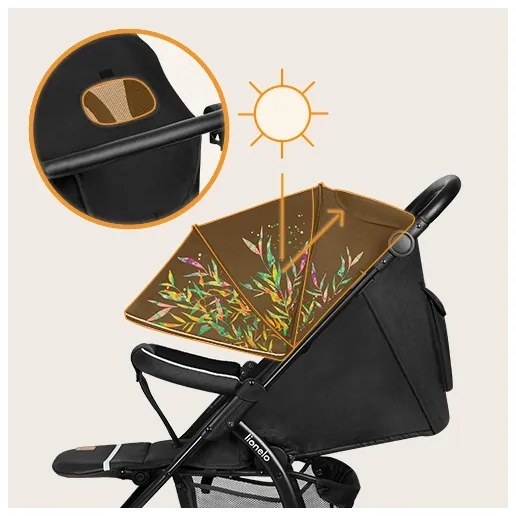 Lionelo - Športový kočík ANNET TOUR čierna/zelená