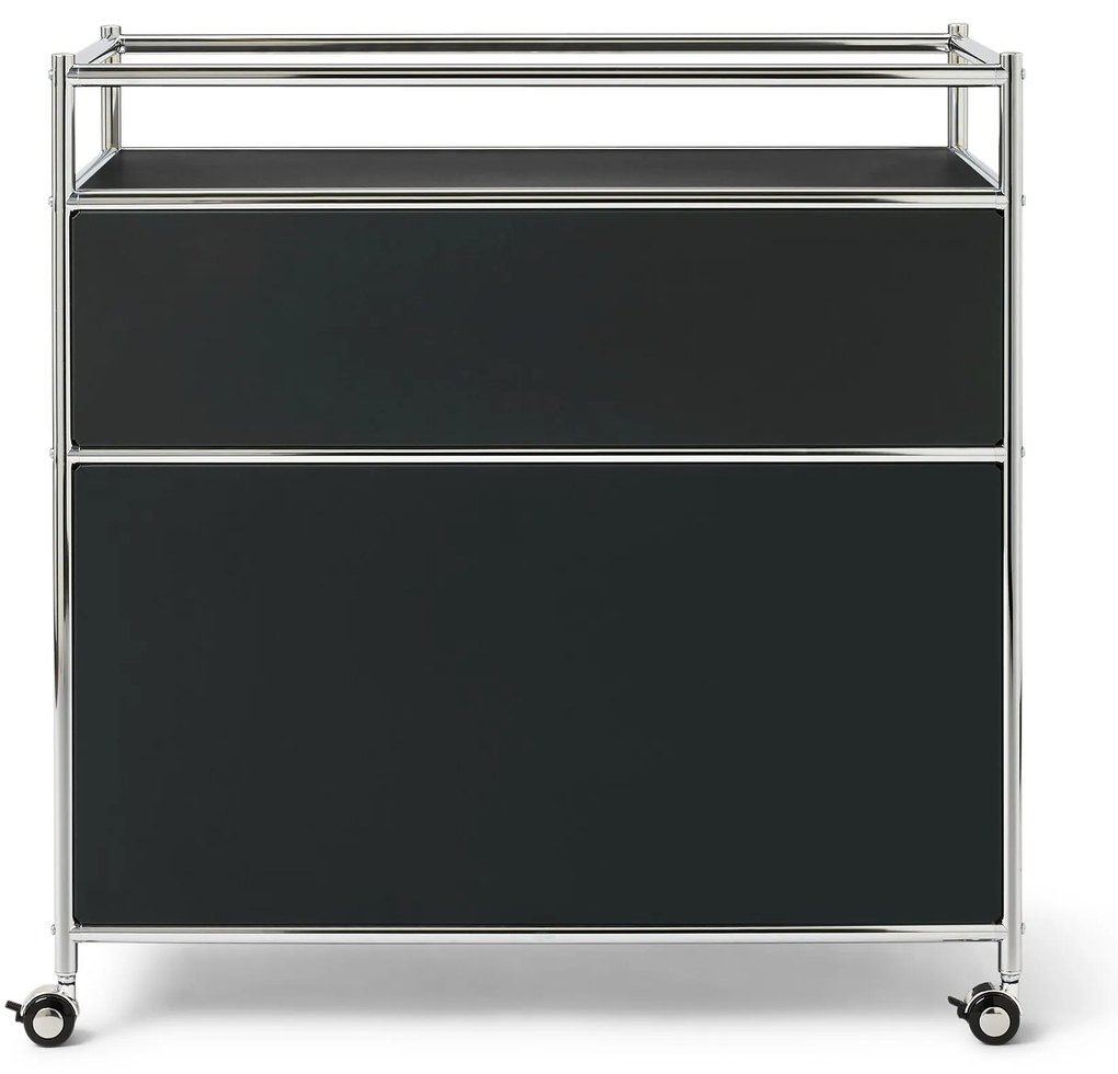 Kovová komoda »CN3« s 1 zásuvkou, 1 výklopným priečinkom a lemovaním