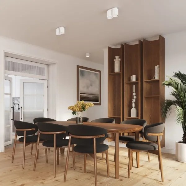 Sollux  SL.1779 - Bodové svietidlo AURA 1xGU10/10W/230V 10 cm biela