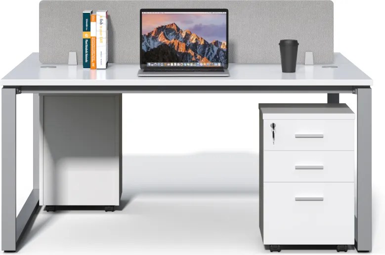 Kancelárska zostava 2 osoby Houseland Prime Max 01 160 cm biela