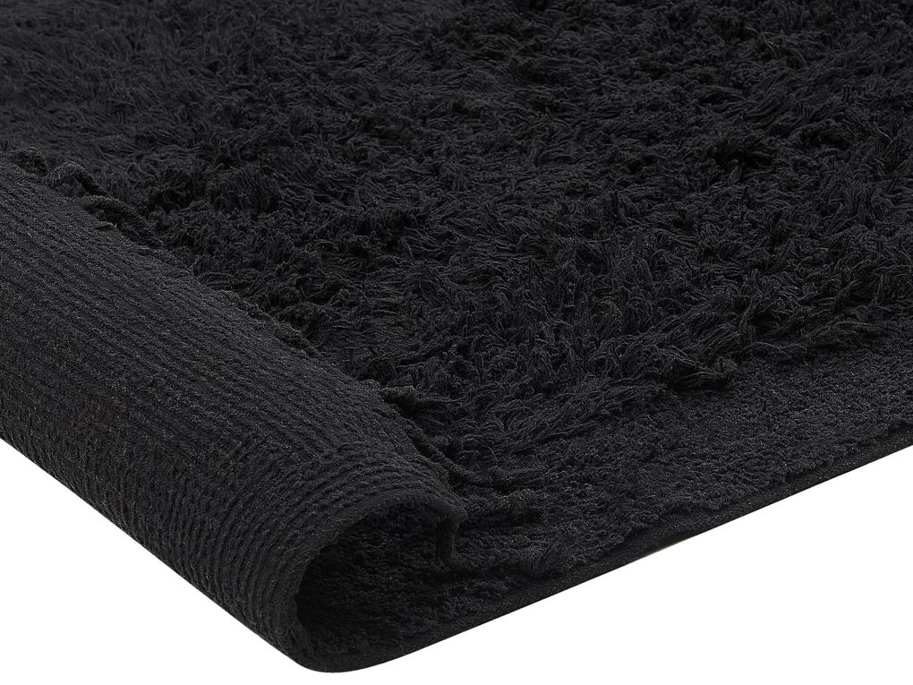 Bavlnený koberec 80 x 150 cm čierny BITLIS Beliani