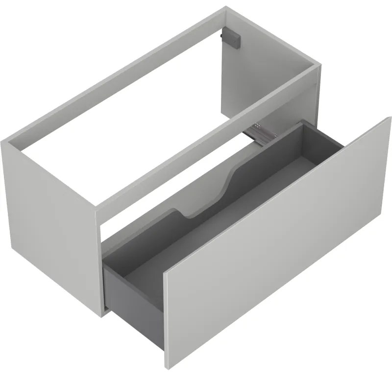 Mexen Orio, kúpeľňová skrinka 100 cm, 1 zásuvka, sivá matná, 91A10-10047-1-BF62