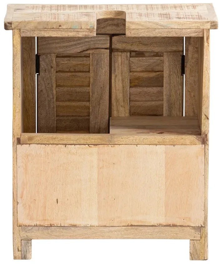 furniture-nabytek.cz - Masivní skříňka pod umyvadlo Caribou z mangového dřeva, lakovaná, hnědá – 52×30×60 cm