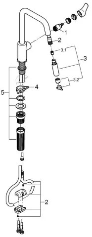 GROHE 306312430 - Drezová batéria QUICKFIX START 362 mm čierna
