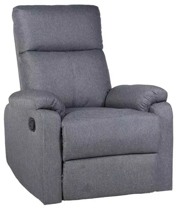 LuxuryForm DESIGN Televízne kreslo CARLOS s polohovaním - šedé