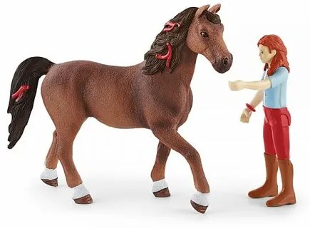 Schleich 42539 Ryšavka Hannah s pohyblivými kĺbmi na koni, 15 cm