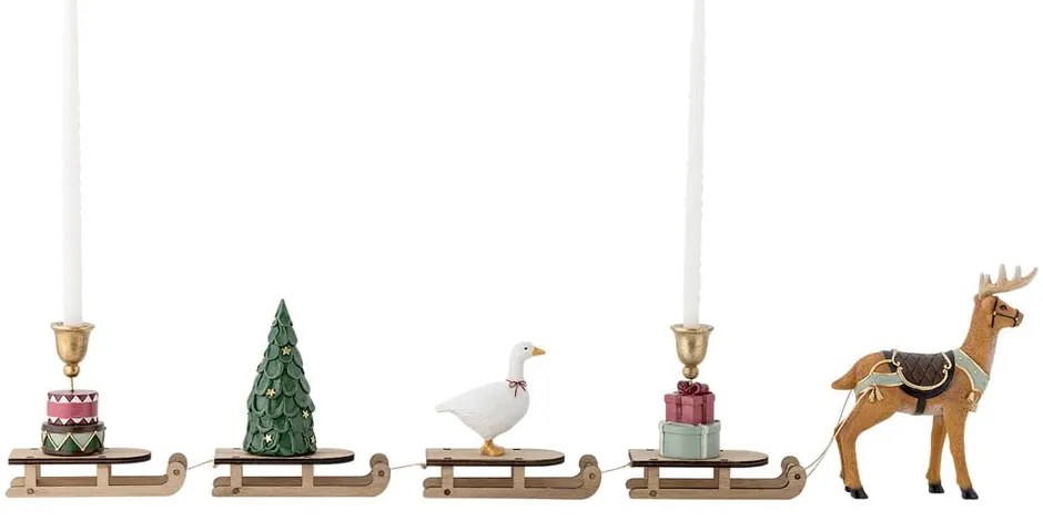 Polyresínový svietnik s vianočným motívom Dasher – Bloomingville