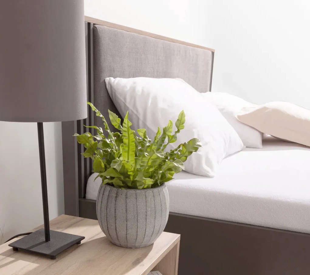 Posteľ s úložným priestorom Almo 160x200 cm, dub estana/antracit