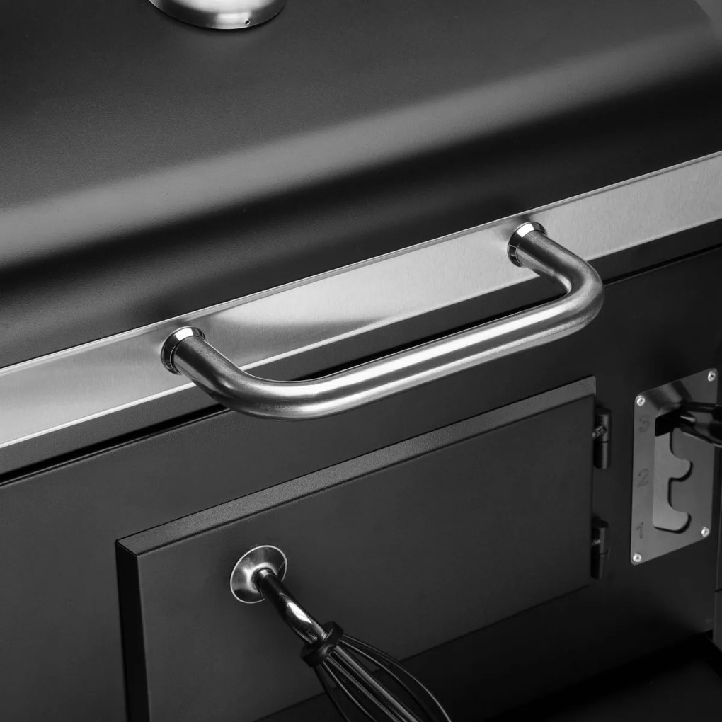 Záhradný gril na drevené uhlie CARBON čierny