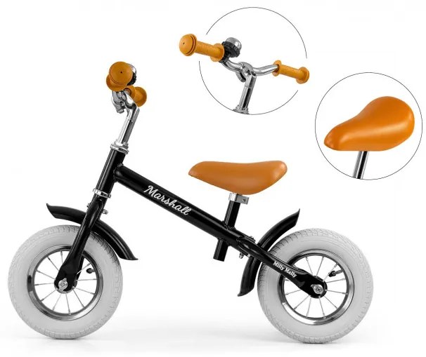 Detské odrážadlo Marshall Air Black Balance - čierne