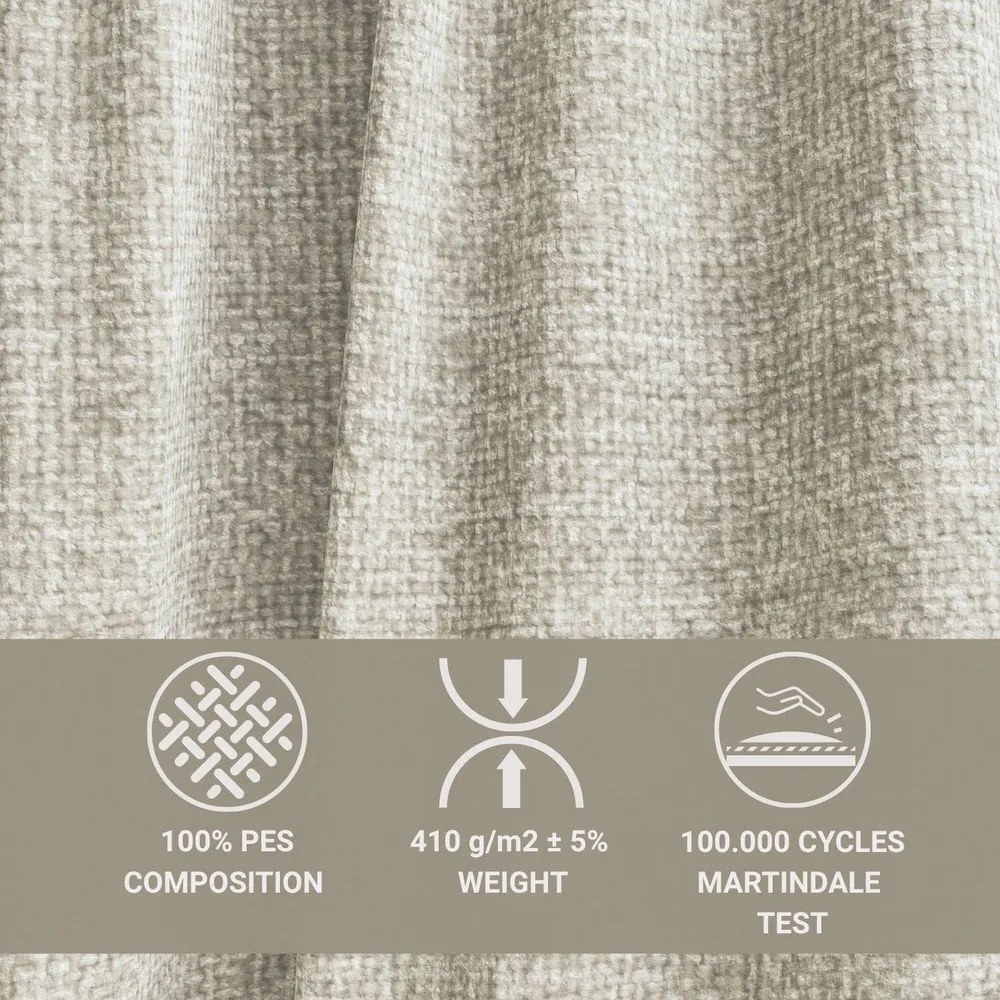 Béžová ženilková rozkladacia/s úložným priestorom rohová pohovka (pravý roh/do L) Tonga – Maison de Rêve