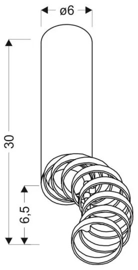 Prisadený luster TUBA 1xGU10/50W/230V biela
