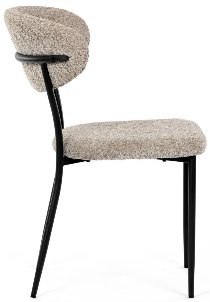 Autronic - Židle jídelní, lanýžová látka, černé kovové nohy. - CT-W1021 LAN2 AKCE