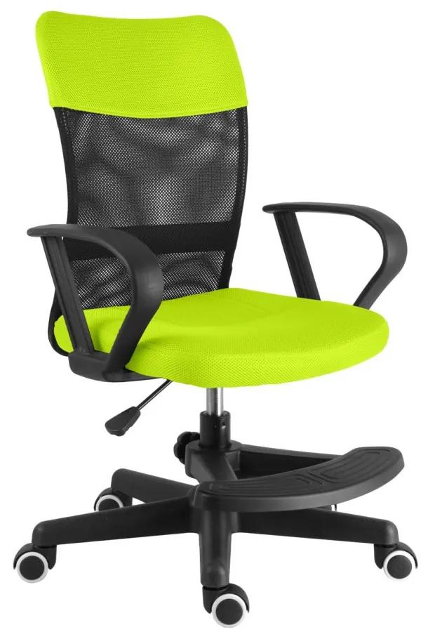 Detská stolička na kolieskach TIMMY II s podnožkou - látka, viac farieb zelená
