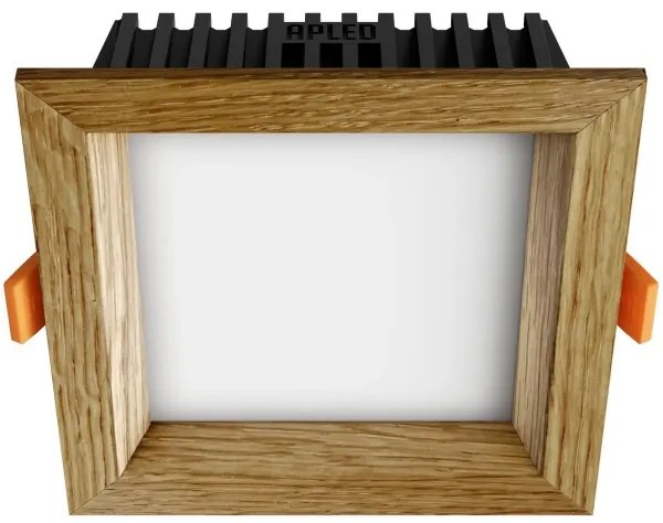APLED - LED Podhľadové SQUARE WOODLINE LED/6W/230V 3000K 12x12 cm dub masív