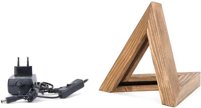 Drevené stolové svietidlo Triangle