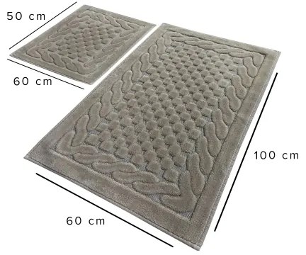 SADA 2x Kúpeľňová predložka BAMBI 60/100 cm béžová