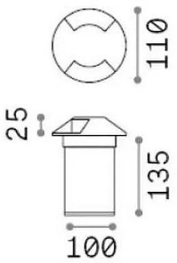 Ideal Lux - LED Nájazdové svietidlo ROCKET LED/3W/230V CRI 90 IP65 matný chróm