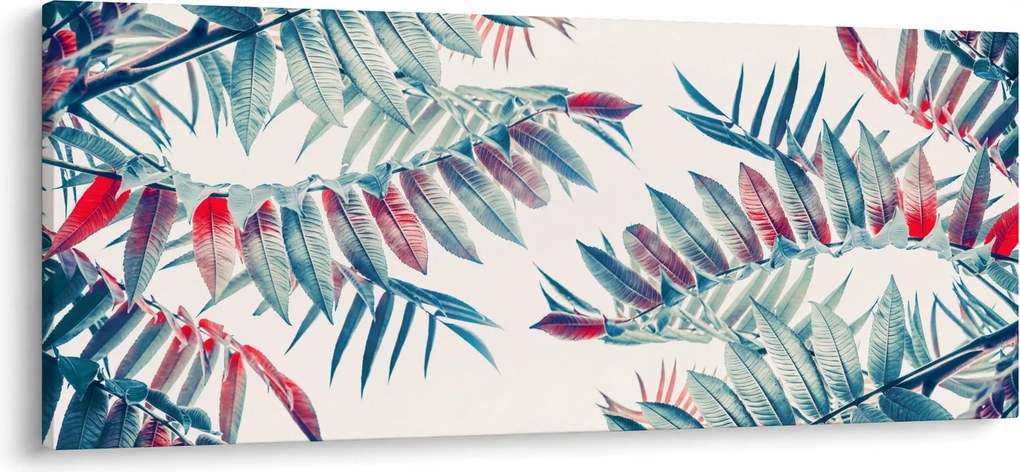 Obraz - Tropické listy (120x50 cm)