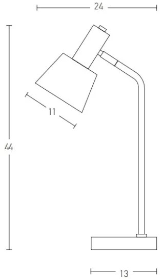 Zambelis 20220 - Stolná lampa 1xE14/25W/230V šedá