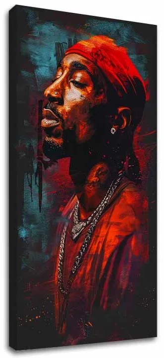 Obraz Tupac Shakur - Ikona za mikrofónom | 100% originál domalovaný akrylom