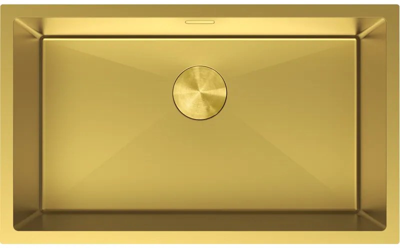 Mexen Trixo, 1-komorový nerezový drez 750 x 440 mm, brúsená zlatá, 6415751000-55