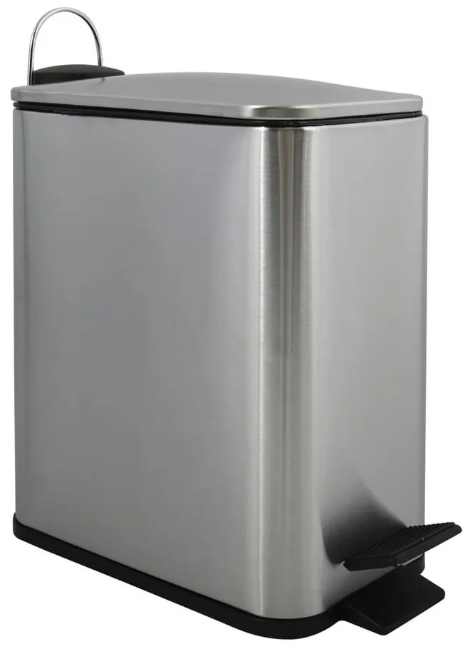 Nášľapný oceľový odpadkový kôš v matne striebornej farbe 5 l Erik – Spirella