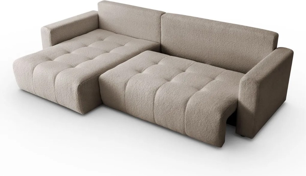 ROHOVÁ SEDAČKA SHARLOTTE 261 x 143 cm BÉŽOVÁ