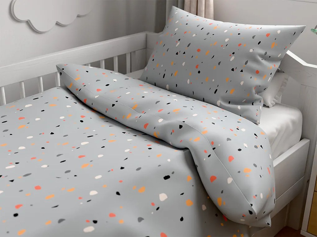 Krepové obliečky do postieľky Renforcé PINTURA sivé Rozmer obliečky: 45 x 65 cm | 90 x 140 cm