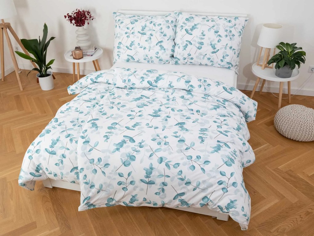 Predĺžené obliečky Mako jersey – Eukalyptus