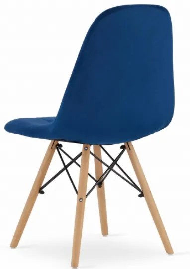 TRENDIE Zamatová stolička ANKARA modrá