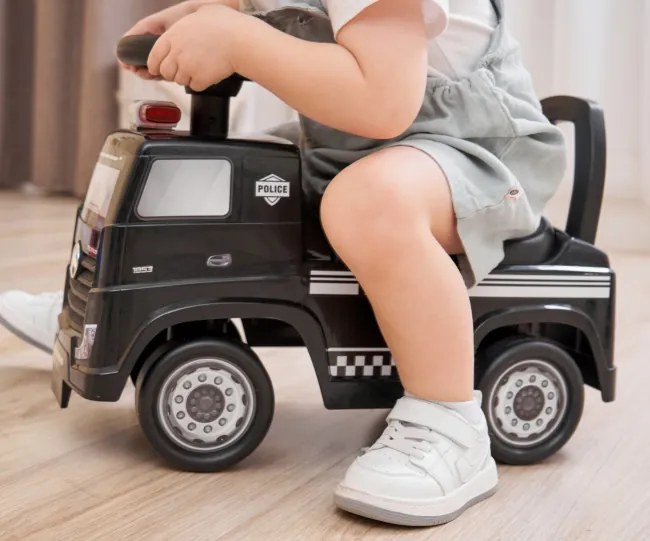 Odrážadlo Mercedes-Benz Actros policajné auto čierne