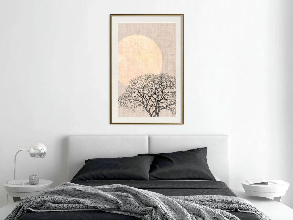Artgeist Plagát - Morning Full Moon [Poster] Veľkosť: 30x45, Verzia: Čierny rám
