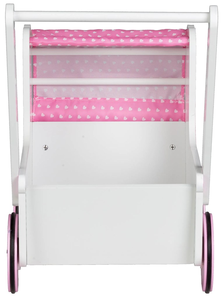 Drevený kočík pre bábiky Ecotoys Pink