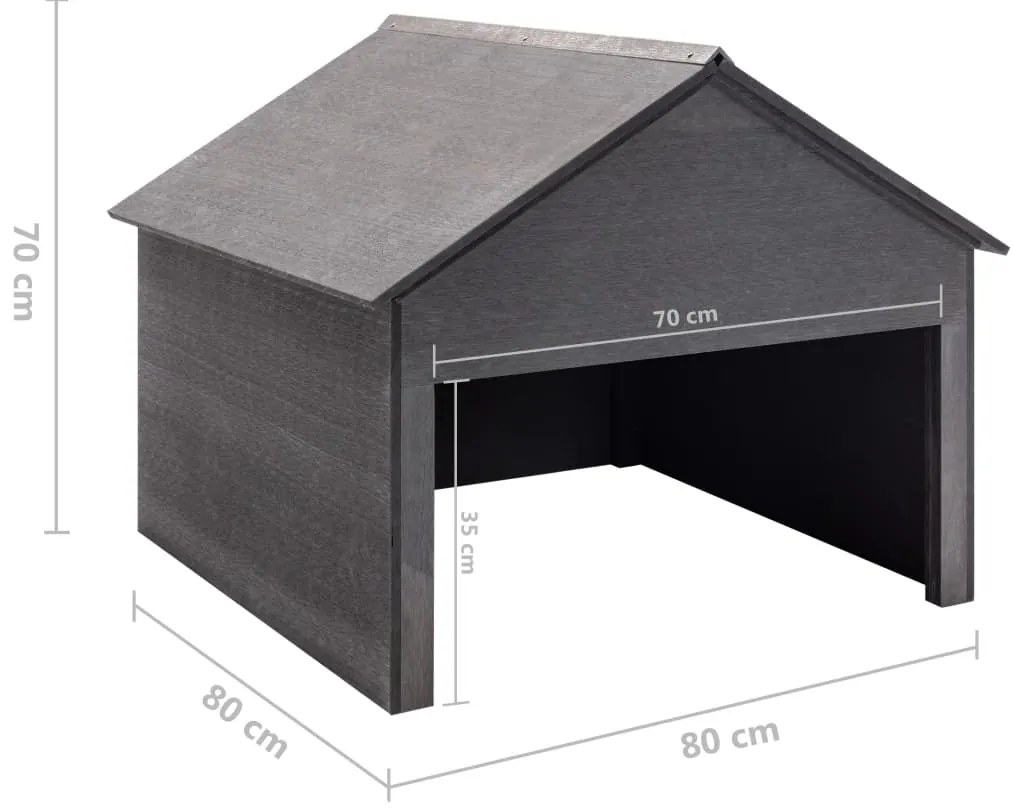 Garáž pre kosačku šedá 80x80x70 cm WPC