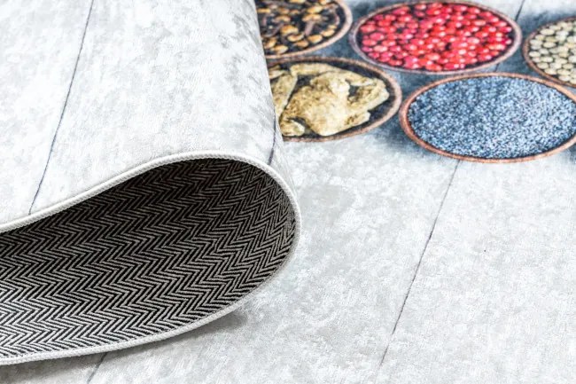 Protišmykový koberec / behúň ANDRE 33200 strieborný / béžový