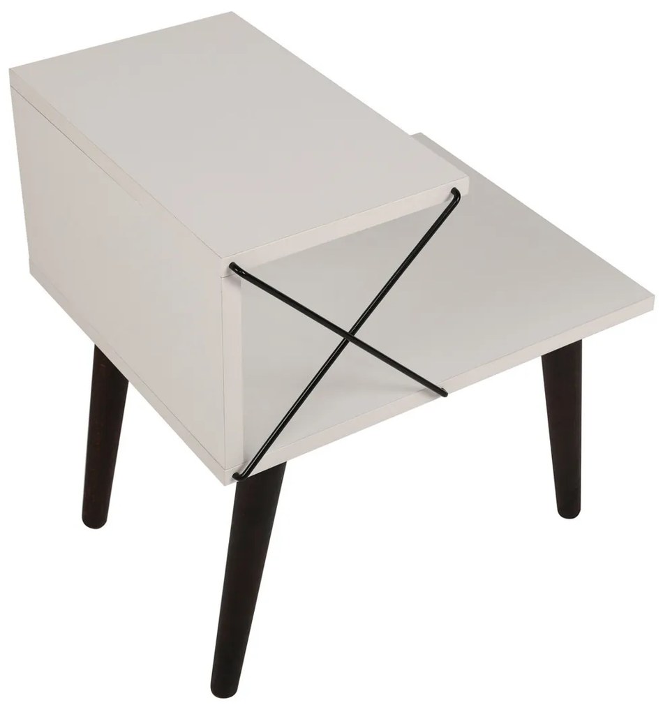 Nočný stolík Cross White