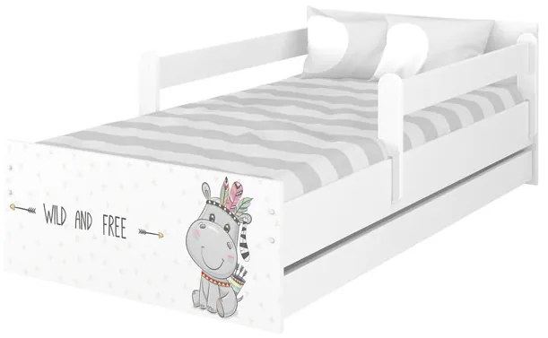 Raj posteli Detská posteľ "Hrošík" MAX XL biela